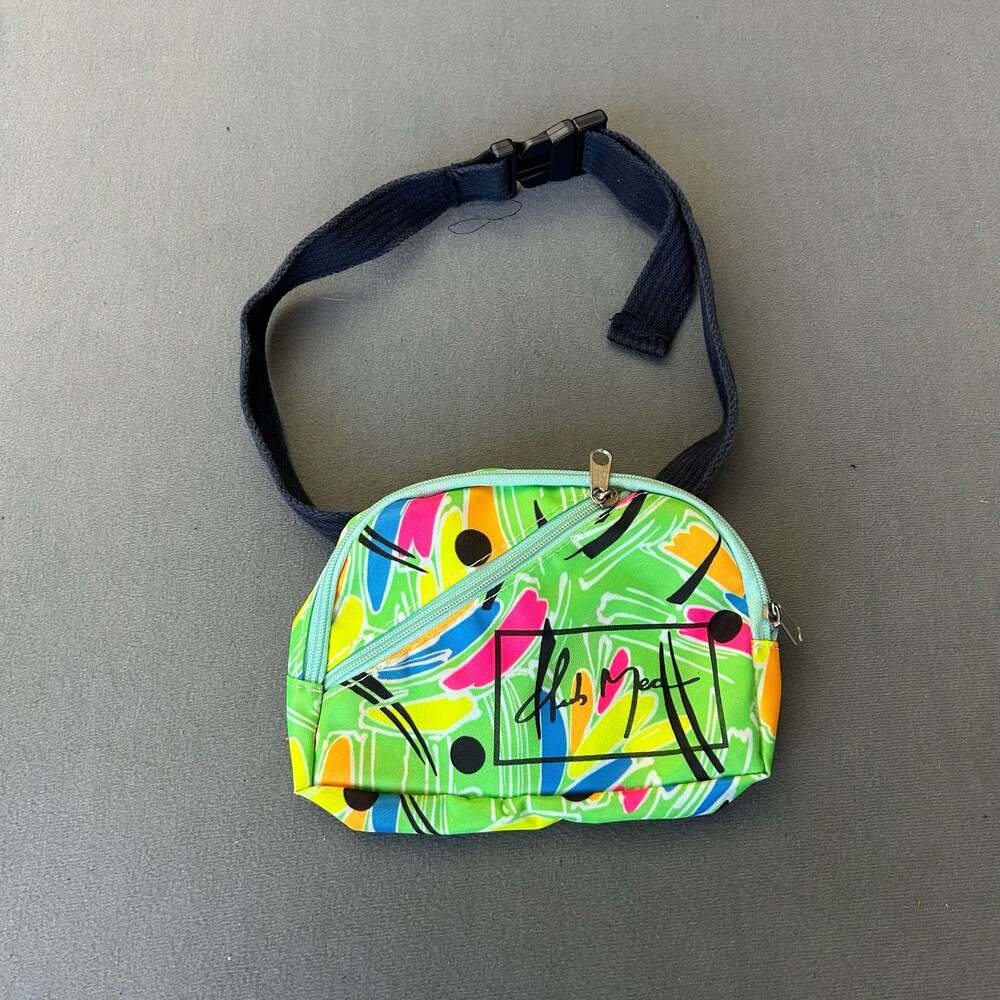 Club Med Neon Pattern Waist Belt Bag Fanny Pack X4
